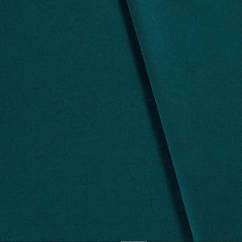 Canvas Stoff Meterware - stabile Baumwolle Uni, reißfester Taschenstoff - schwerer Baumwollstoff - Trachtenstoff - Panama *Ab 50cm, Farbe: 106 Petrol von Generisch