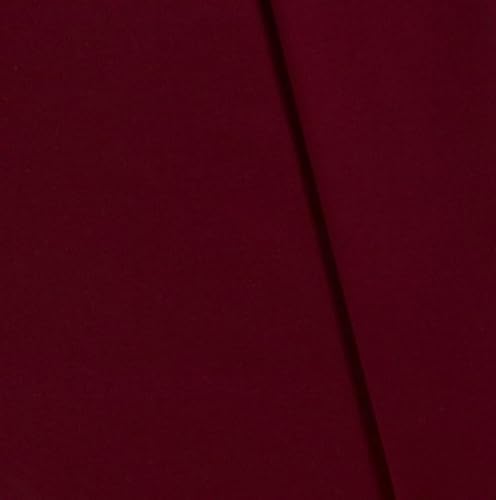 Canvas Stoff Meterware - stabile Baumwolle Uni, reißfester Taschenstoff - schwerer Baumwollstoff - Trachtenstoff - Panama *Ab 50cm, Farbe: 118 bordeaux von Generisch
