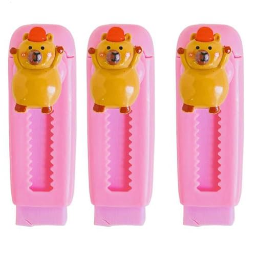 Capybara Einziehbarer Radiergummi, 3 Stück Ausziehbarer Radiergummi Für Kinder, Weiche, Niedliche Radiergummis, Kunst-Radiergummis Für Schüler, Kinder, Zeichnen, Malen von Generisch