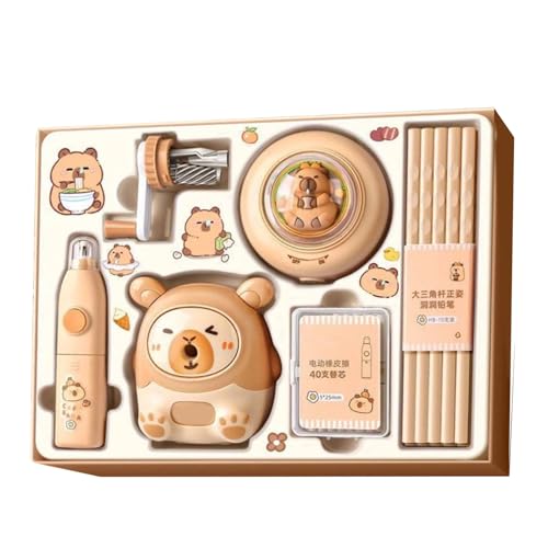 Capybara Electric Suitcase - Automatische Schulmaterial | Briefpapier mit originalem Geschenk für Schüler Kinder | Mignon Bleistiftschwanz - Geburtstag Clashercoft von Generisch