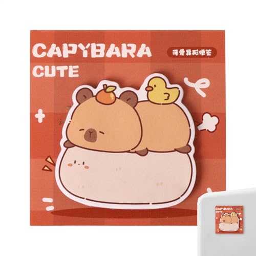 Capybara Haftnotizen, niedliche Haftnotizen, 30 Blatt, abnehmbare Notizblöcke, Klassenzimmerbedarf, Schulbedarf für Studenten, Lehrer von Generisch