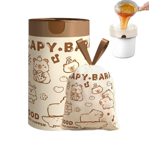 Capybara Müllbeutel mit Kordelzug, niedlich, für die Küche, reißfest, verdickt, auslaufsicher, 45 x 45 cm, geruchshemmend, durchstoßsicher, große Tasche für Arbeitsplatz, Hof Capybara Müllbeutel mit Kordelzug, niedlich, für die Küche, reißfest, verdickt, auslaufsicher, 45 x 45 cm, geruchshemmend, durchstoßsicher, große Tasche für Arbeitsplatz, Hof von Generisch
