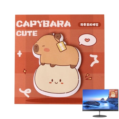 Capybara Notizblock, Niedliche Haftnotizen, Cartoon Capybara Sticky Tabs Notizblöcke, Notizzettel, Herausnehmbare Notizblöcke Für Bücher, Monitore, Wände Und Fenster von Generisch