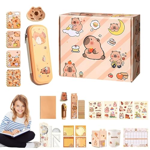 Capybara Schulsachen - Ästhetische Kapuzineräffchen Stiftebox - Schulbedarf Niedliche Schreibwaren Für Kinder Enthält Bleistifte Notizbücher Haftnotizen Aufkleber Und Mehr Capybara Schulsachen - Ästhetische Kapuzineräffchen Stiftebox - Schulbedarf Niedliche Schreibwaren Für Kinder Enthält Bleistifte Notizbücher Haftnotizen Aufkleber Und Mehr von Generisch