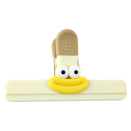 Cartoon-Lebensmittel-Versiegelungs-Clips – Cartoon-Frischhalte-Klemm-Clips | bunte Snackbeutel-Büroklammern | niedliche Lebensmittel-Paket-Clips | Multifunktions-Notiz-Clip für Papier, Snacks, Notizen von Generisch