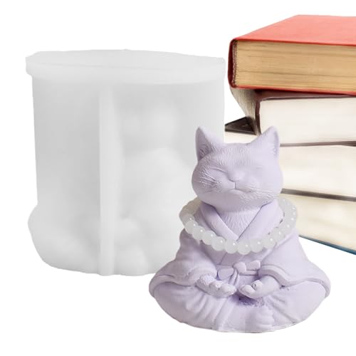 Cat Silicone, Aromatherapy Candle Mound, 4.88x4.92 Inches Animal Soap Spores & Heat Resistant Design, Decorative Illuminant Molds for Birthdays, Festivals, and Thanksgiving von Generisch