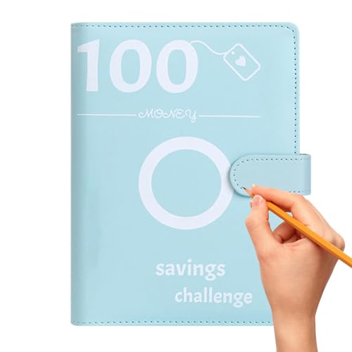 Challenge-Ordner Mit 100 Umschlägen - 5-Sparordner Mit Geldumschlägen | Geldumschläge Budget Planner,Geldumschläge Zum Sparen, Spaß Und Einf Möglichkeit Sparen Für Die Schule Zu Hause von Generisch