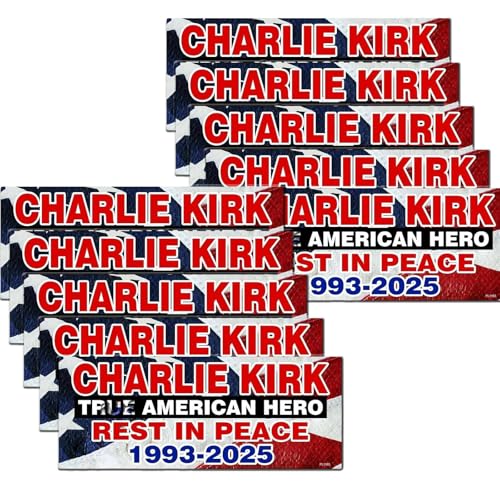 Charlie Kirk True American Hero Aufkleber, Loving Memory Justice Memorial Freedom USA Patriot, Auto LKW Fenster Laptop Aufkleber, patriotische Hommage für Fans/Fans (A 1 Stück) von Generisch