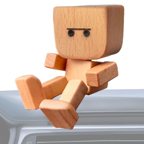 Charmante Kleine Holzfigur, Schüttelnde Holzmann Figur, Handgefertigte Actionfigur, Wackelnde Füßen Holzpuppe Auto Ornamente, Wackelkopf-Auto-Armaturenbrett-Dekors, Lustige Armaturenbrett-Autozubehör Charmante Kleine Holzfigur, Schüttelnde Holzmann Figur, Handgefertigte Actionfigur, Wackelnde Füßen Holzpuppe Auto Ornamente, Wackelkopf-Auto-Armaturenbrett-Dekors, Lustige Armaturenbrett-Autozubehör von Generisch