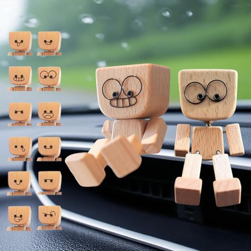 Charmante kleine Holzfigur, die mit 12 magnetischen Ausdrücken schwingt, handgefertigt, schüttelnde Holzfigur, Schüttelfüße, Holzpuppe, lustige Schüttelfüße, Holzmann-Figur für Schreibtisch-Dekoration Charmante kleine Holzfigur, die mit 12 magnetischen Ausdrücken schwingt, handgefertigt, schüttelnde Holzfigur, Schüttelfüße, Holzpuppe, lustige Schüttelfüße, Holzmann-Figur für Schreibtisch-Dekoration von Generisch