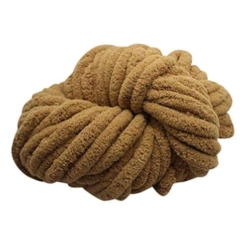Chenille Chunky Wolle - Wolle Zum Häkeln | Weiche Chenille Wolle | Weiches Und Flauschiges Häkelgarn Für DIY-Projekte,Salbeigrünes Garn Zum Häkeln Kuscheliger Decken von Generisch
