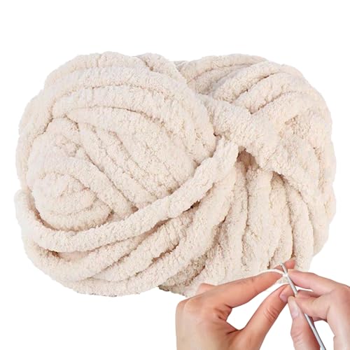 Chenille-Garn,Garn Chenille - Weiches, zum Häkeln - Dickes zum Stricken, Kunsthandwerk, Nähzubehör, Handarbeitsplätze, weiches Plüschgarn für Socken, Handschuhe, Schuhe von Generisch