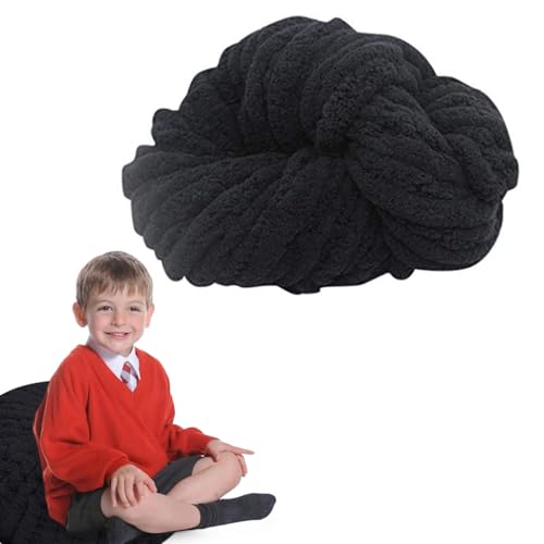 Chenille-Garn | Dickes Handstrickgarn, grobes Garn, weicher Teppich, Schalherstellung, Häkelzubehör für Handschuhe, Mützen, Pullover, Bademäntel, Teppiche, Heimdekoration von Generisch