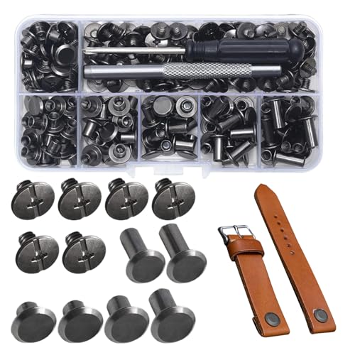 Chicago -Schrauben für Leder, Chicago Schrauben - Riemenschrauben für Leder - Handgefertigte Ledercraft -Bolzen für Kleidung Jacken Gürtelbeutel Schuhe Geldbeutel Reparatur Dekorieren Chicago -Schrauben für Leder, Chicago Schrauben - Riemenschrauben für Leder - Handgefertigte Ledercraft -Bolzen für Kleidung Jacken Gürtelbeutel Schuhe Geldbeutel Reparatur Dekorieren von Generisch