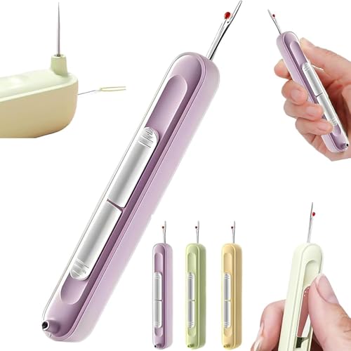 Chiclify 2-in-1-Nadeleinfädler, Nahttrenner, Nadeleinfädler, dehnbarer Nahttrenner zum Nähen, 2-in-1 automatischer Nadeleinfädler, Nahttrenner (lila) von Generisch