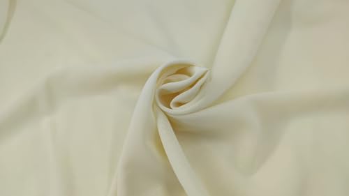 Chiffon Meterware 150cm br. Stoff-Kollektion Bekleidung Abendmode Dekoration (Creme) von Generisch