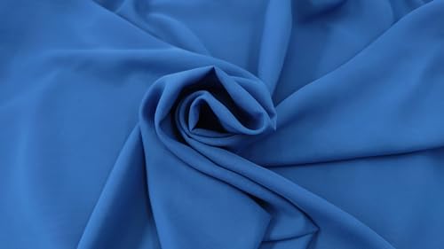 Chiffon Meterware 150cm br. Stoff-Kollektion Bekleidung Abendmode Dekoration (Königsblau) von Generisch