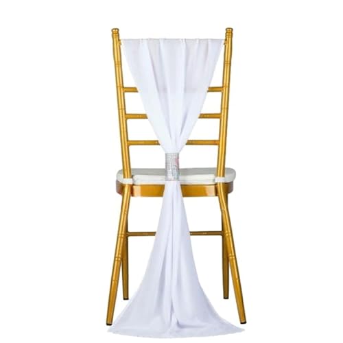 Chiffon-Stuhlschärpen für Hochzeits- und Bankett-Dekoration, elegante vertikale Vorhänge verbessern die Atmosphäre der Veranstaltung von Generisch
