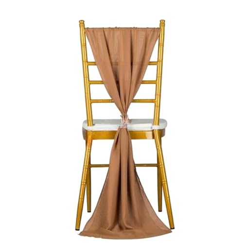 Chiffon-Stuhlschärpen für Hochzeits- und Bankett-Dekoration, elegante vertikale Vorhänge verbessern die Atmosphäre der Veranstaltung von Generisch