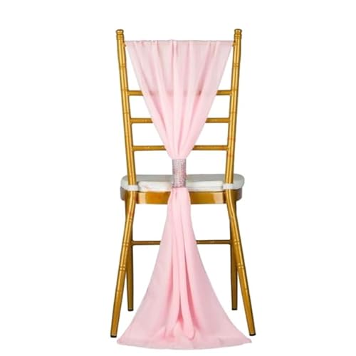Chiffon-Stuhlschärpen für Hochzeits- und Bankett-Dekoration, elegante vertikale Vorhänge verbessern die Atmosphäre der Veranstaltung von Generisch