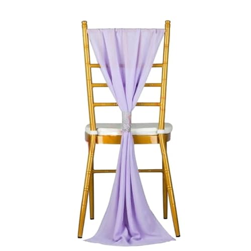 Chiffon-Stuhlschärpen für Hochzeits- und Bankett-Dekoration, elegante vertikale Vorhänge verbessern die Atmosphäre der Veranstaltung von Generisch