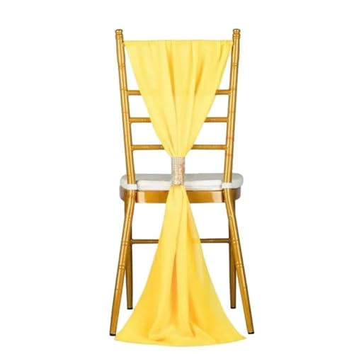 Chiffon-Stuhlschärpen für Hochzeits- und Bankett-Dekoration, elegante vertikale Vorhänge verbessern die Atmosphäre der Veranstaltung von Generisch