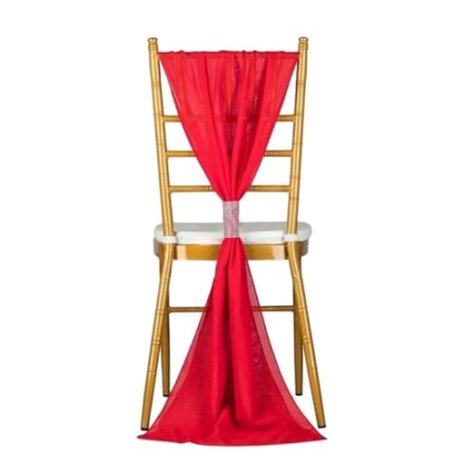 Chiffon-Stuhlschärpen für Hochzeits- und Bankett-Dekoration, elegante vertikale Vorhänge verbessern die Atmosphäre der Veranstaltung Chiffon-Stuhlschärpen für Hochzeits- und Bankett-Dekoration, elegante vertikale Vorhänge verbessern die Atmosphäre der Veranstaltung von Generisch
