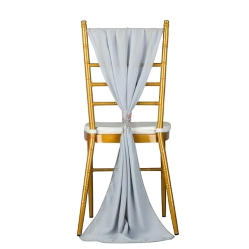 Chiffon-Stuhlschärpen für Hochzeits- und Bankett-Dekoration, elegante vertikale Vorhänge verbessern die Atmosphäre der Veranstaltung Chiffon-Stuhlschärpen für Hochzeits- und Bankett-Dekoration, elegante vertikale Vorhänge verbessern die Atmosphäre der Veranstaltung von Generisch