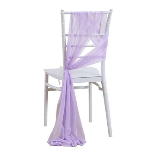Chiffon-Stuhlschärpen für Hochzeitsdekoration, 10/50 Stück, 17 x 275 cm, helle Himmel-Farbe, ideal für Gang, Party und Bankett von Generisch