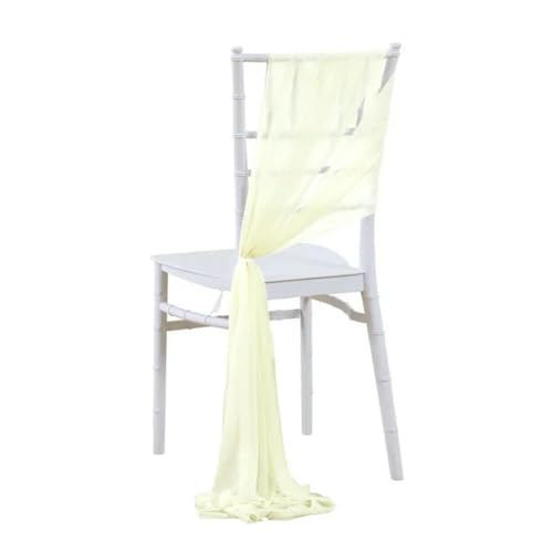 Chiffon-Stuhlschärpen für Hochzeitsdekoration, 10/50 Stück, 17 x 275 cm, helle Himmel-Farbe, ideal für Gang, Party und Bankett von Generisch