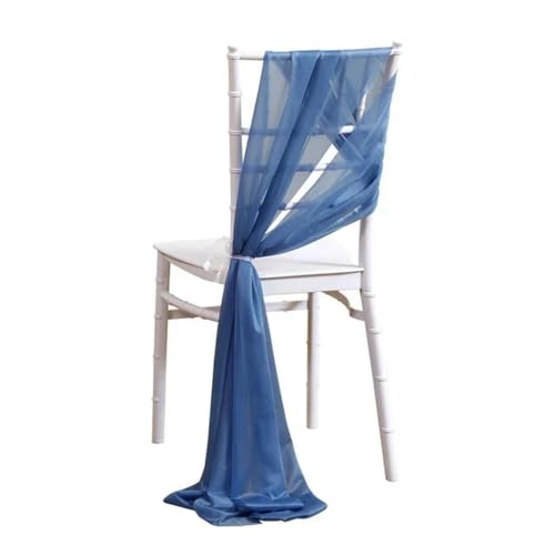 Chiffon-Stuhlschärpen für Hochzeitsdekoration, 10/50 Stück, 17 x 275 cm, helle Himmel-Farbe, ideal für Gang, Party und Bankett Chiffon-Stuhlschärpen für Hochzeitsdekoration, 10/50 Stück, 17 x 275 cm, helle Himmel-Farbe, ideal für Gang, Party und Bankett von Generisch