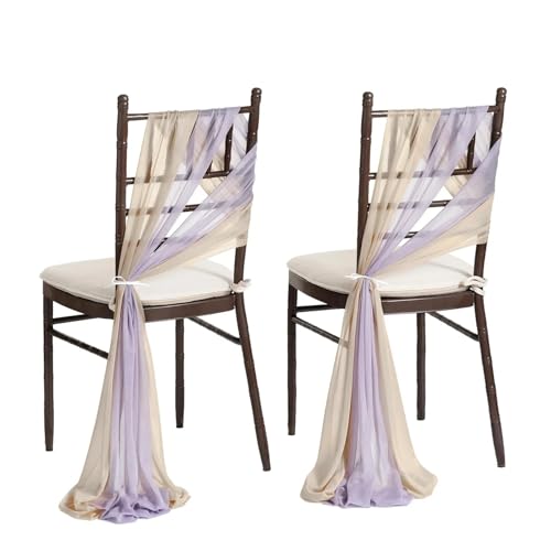 Chiffon-Stuhlschärpen für Hochzeitsdekoration, elegant und langlebig, perfekt für Gang- und Partystuhl-Dekoration von Generisch