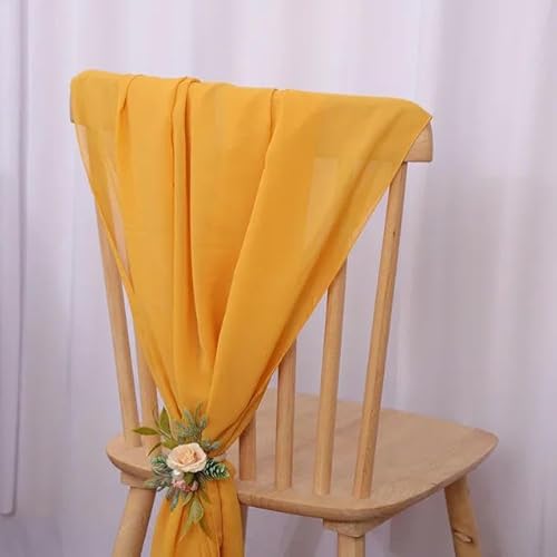 Chiffon-Stuhlschärpen für Hochzeitsdekorationen, 50 Stück, lange Stuhlschärpen, perfekt für Hochzeitsgang, Partybankett und Babyparty-Events von Generisch