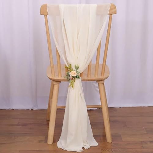 Chiffon-Stuhlschärpen für Hochzeitsdekorationen, elegant und langlebig, perfekt für einen Hauch von Eleganz zu jeder Veranstaltung Chiffon-Stuhlschärpen für Hochzeitsdekorationen, elegant und langlebig, perfekt für einen Hauch von Eleganz zu jeder Veranstaltung von Generisch