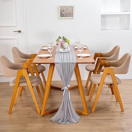 Chiffon-Stuhlschärpen für Hochzeitsdekorationen, elegante Schleife, Stuhlrückendekoration, romantisches Event-Zubehör von Generisch