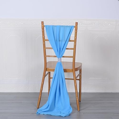 Chiffon-Stuhlschärpen für Hochzeitsdekorationen, elegante Schleife, Stuhlrückendekoration, romantisches Event-Zubehör von Generisch