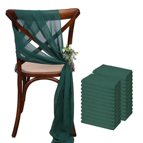 Chiffon-Stuhlschärpen für Hochzeitsdekorationen, elegante vertikale Stuhlvorhänge, 30 Stück Chiffon-Stuhlschärpen für Hochzeitsdekorationen, elegante vertikale Stuhlvorhänge, 30 Stück von Generisch