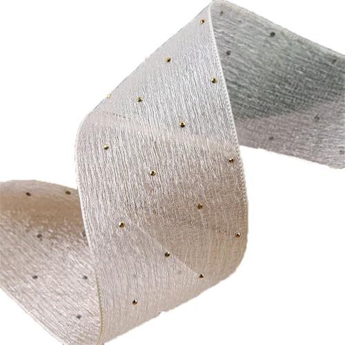 Chiffonbänder, 50 mm, 5,1 cm, Haarschleifen, Zubehör, Blumenverpackung, handgefertigt, 20 Meter, Beige, 50 mm von Generisch