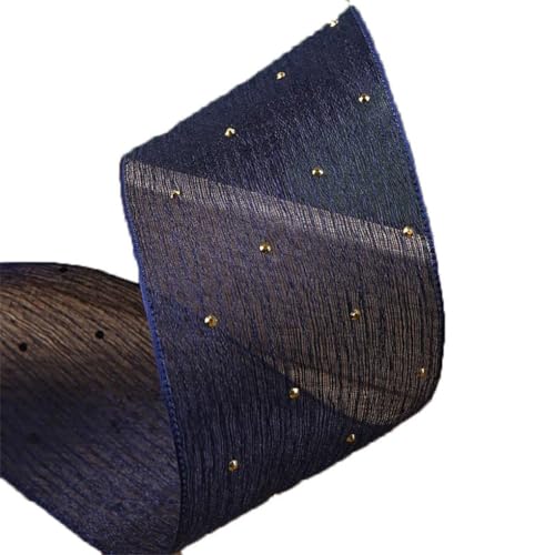 Chiffonbänder, 50 mm, 5,1 cm, Haarschleifen, Zubehör, Blumenverpackung, handgefertigt, 20 Meter, Marineblau, 50 mm von Generisch