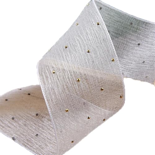Chiffonbänder, 50 mm, 5,1 cm, Haarschleifen, Zubehör, Blumenverpackung, handgefertigt, 20 Meter, Weiß, 50 mm von Generisch