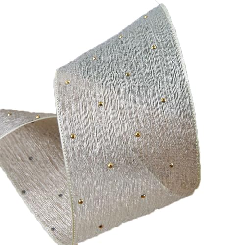 Chiffonbänder, 50 mm, 5,1 cm, Haarschleifen, Zubehör, Blumenverpackung, handgefertigt, 20 Meter, hell EN8, 50 mm von Generisch