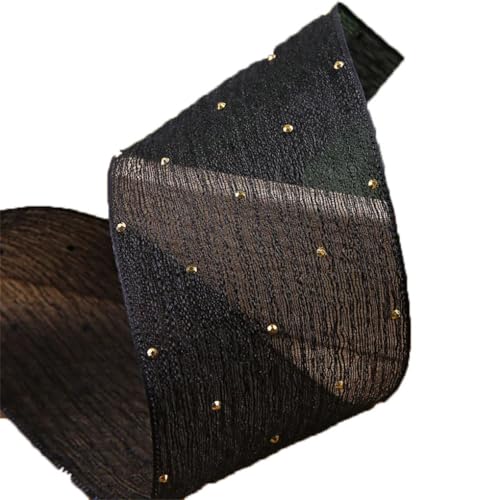 Chiffonbänder, 50 mm, 5,1 cm, Haarschleifen, Zubehör, Blumenverpackung, handgefertigt, 20 Meter, schwarz, 50 mm Chiffonbänder, 50 mm, 5,1 cm, Haarschleifen, Zubehör, Blumenverpackung, handgefertigt, 20 Meter, schwarz, 50 mm von Generisch