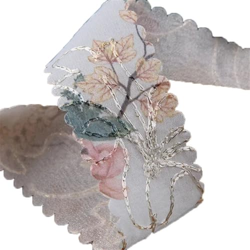 Chiffonbänder mit Blumenmuster, Schleife, Haarschmuck, handgefertigt, Geschenkverpackung, Blau, EN8, 38 mm, 9,1 m Chiffonbänder mit Blumenmuster, Schleife, Haarschmuck, handgefertigt, Geschenkverpackung, Blau, EN8, 38 mm, 9,1 m von Generisch