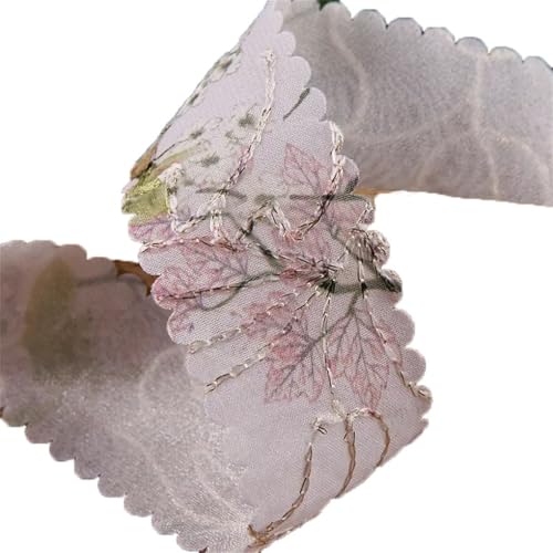 Chiffonbänder mit Blumenmuster, Schleife, Haarschmuck, handgefertigt, Geschenkverpackung, Lila, 38 mm, 9,1 m Chiffonbänder mit Blumenmuster, Schleife, Haarschmuck, handgefertigt, Geschenkverpackung, Lila, 38 mm, 9,1 m von Generisch