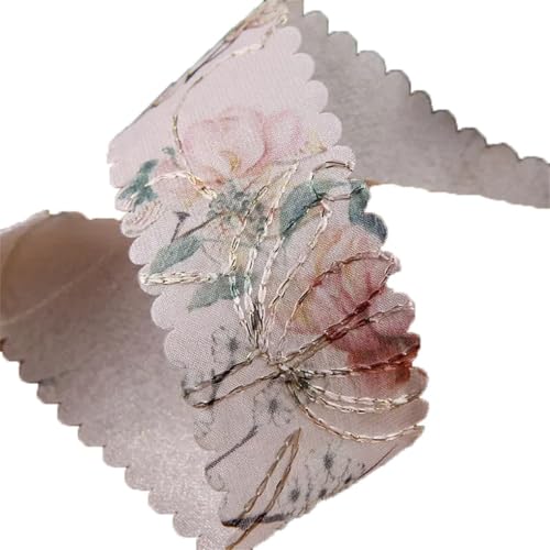 Chiffonbänder mit Blumenmuster, Schleifen, Haar-Accessoires, handgefertigt, Geschenkverpackung, 9,1 m, 38 mm Chiffonbänder mit Blumenmuster, Schleifen, Haar-Accessoires, handgefertigt, Geschenkverpackung, 9,1 m, 38 mm von Generisch