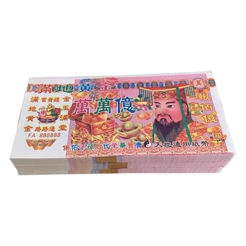 Chinesische Himmelsbanknoten 100 Blatt - Traditionelles Joss Papier für Ahnenkult, Qingming Fest Hungrigen Geister Rituale Chinesische Himmelsbanknoten 100 Blatt - Traditionelles Joss Papier für Ahnenkult, Qingming Fest Hungrigen Geister Rituale von Generisch