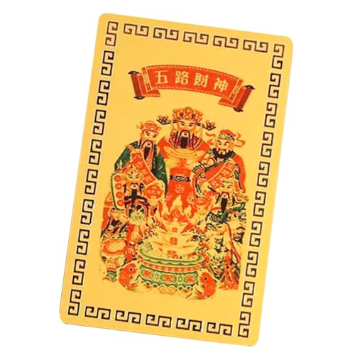 Chinesische Karte - Symbol Des Gottes Der Goldenen | Dekoration Für Die Attraktion 'Energie Des Wohlstands, Spirituelles Segen Amulett Der Guten Fort von Generisch