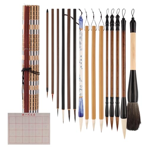 Chinesische Schreibpinsel - professioneller traditioneller Pinsel, Kalligraphie Malwerkzeug | Hochwertige feine Tipps Zeichnung Kunstpinsel, Aquarell für kalligraphische Schreiben, künstlerische Schri Chinesische Schreibpinsel - professioneller traditioneller Pinsel, Kalligraphie Malwerkzeug | Hochwertige feine Tipps Zeichnung Kunstpinsel, Aquarell für kalligraphische Schreiben, künstlerische Schri von Generisch