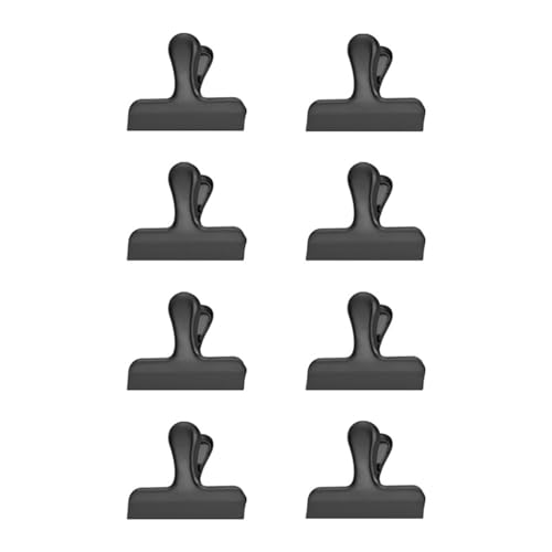 Chip-Clips und robuste Edelstahl-Clips für Lebensmittelbeutel, 8 Packungen, groß und mit 7,6 cm breit, perfekt für dicht verschließbare Griffe auf Kaffee-, Lebensmittel- und Brotbeuteln von Generisch