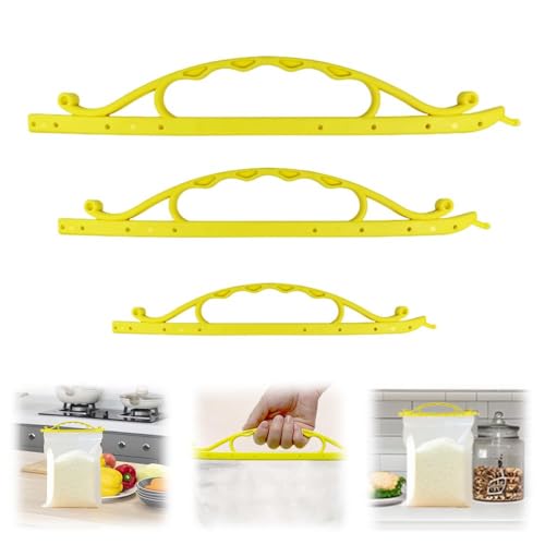 Chipbeutel-Clips, 3/6 Stück, luftdichte Lebensmittel-Aufbewahrungsbeutel-Versiegelung mit Griff, wiederverwendbar, auslaufsicher, Snack-Clips für Chips, Brot, Müsli, feuchtigkeitsbeständige Chipbeutel-Clips, 3/6 Stück, luftdichte Lebensmittel-Aufbewahrungsbeutel-Versiegelung mit Griff, wiederverwendbar, auslaufsicher, Snack-Clips für Chips, Brot, Müsli, feuchtigkeitsbeständige von Generisch